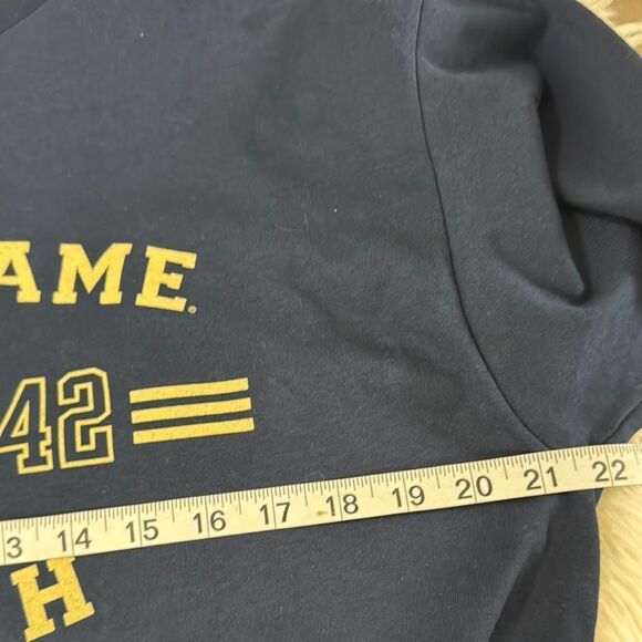 Adidas Notre Dame Navy Blue T-Shirt Size M NWOT - Picture 6 of 9